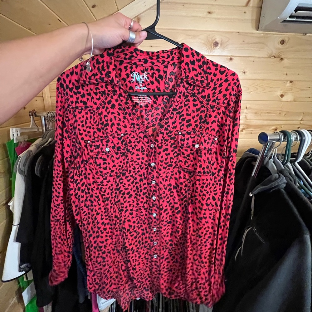 Rock 47 western rodeo button down shirt
